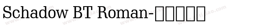 Schadow BT Roman字体转换